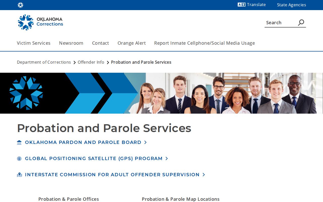 Cherokee County parole and probation ODOC office listing